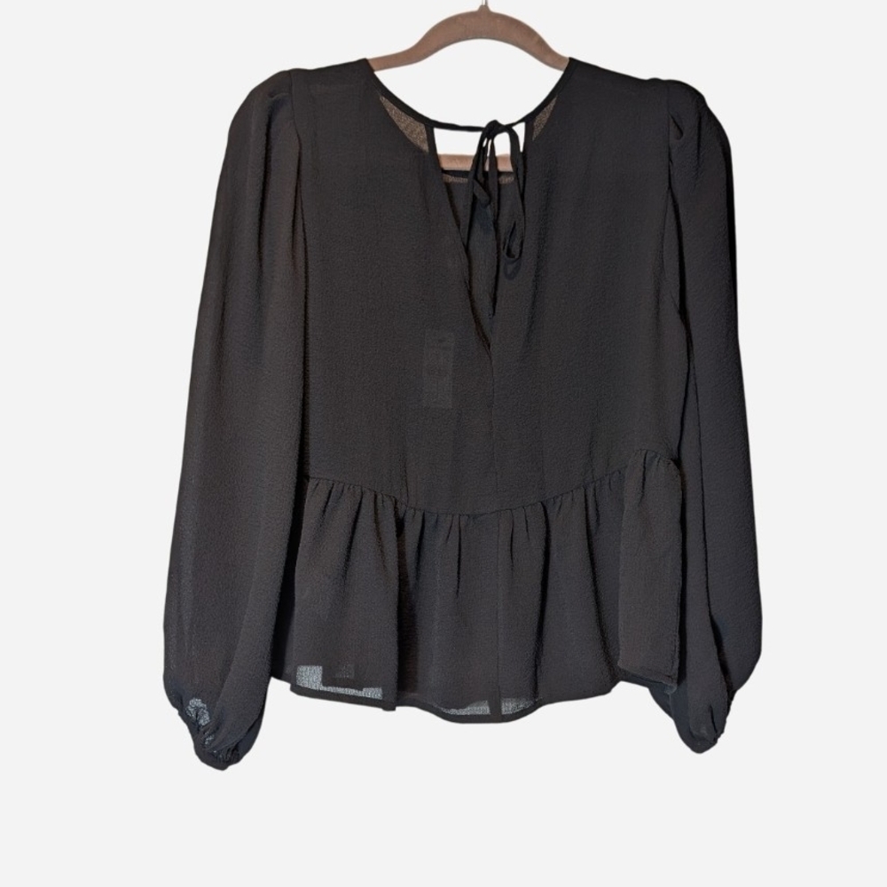 Express Black Peplum Blouse - Picture 5 of 12